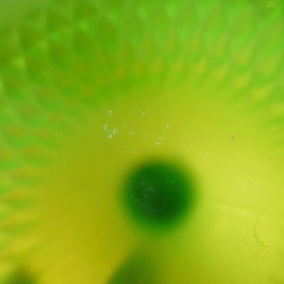 Indiana Glass Candy Dish Pedestal Bowl Green Footed Frosted Diamond Point - Picture 10 of 10